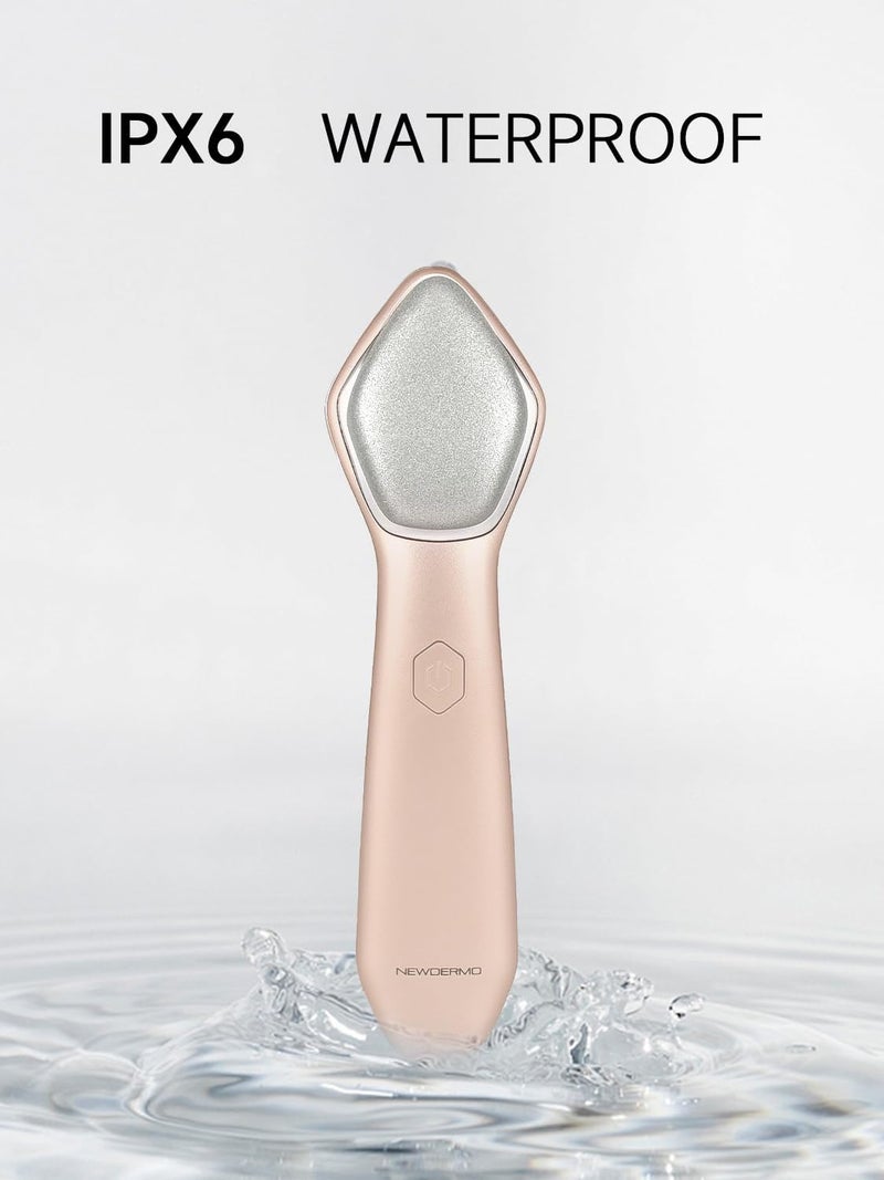 NEWDERMO Microdermabrasion Machine Pro, Large Diamond Electric Microdermabrasion Wand Tool With 3 Levels Frequency for Face Body Exfoliate Skin Care (Pink) - Image 4
